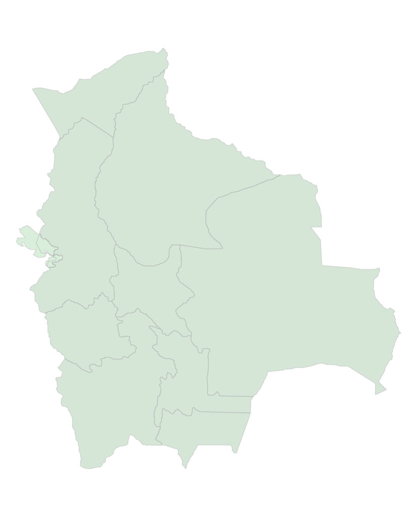 Bolivia con departamentos sin nombres