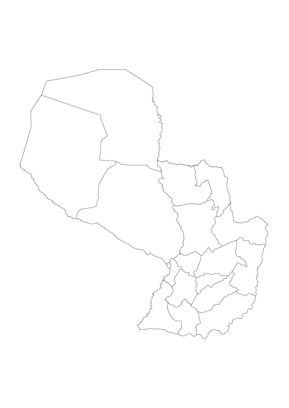 Mapa mudo de Paraguay