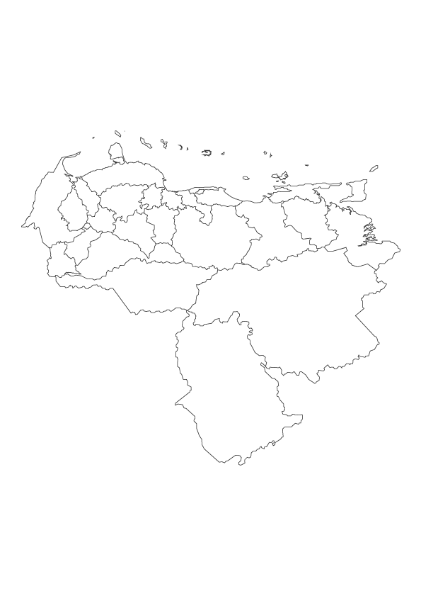 Venezuela mapa mudo