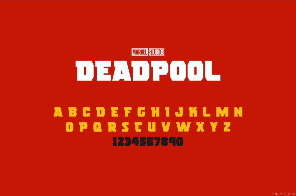 Deadpool movie Font
