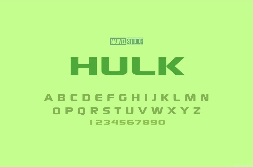 Hulk movie font