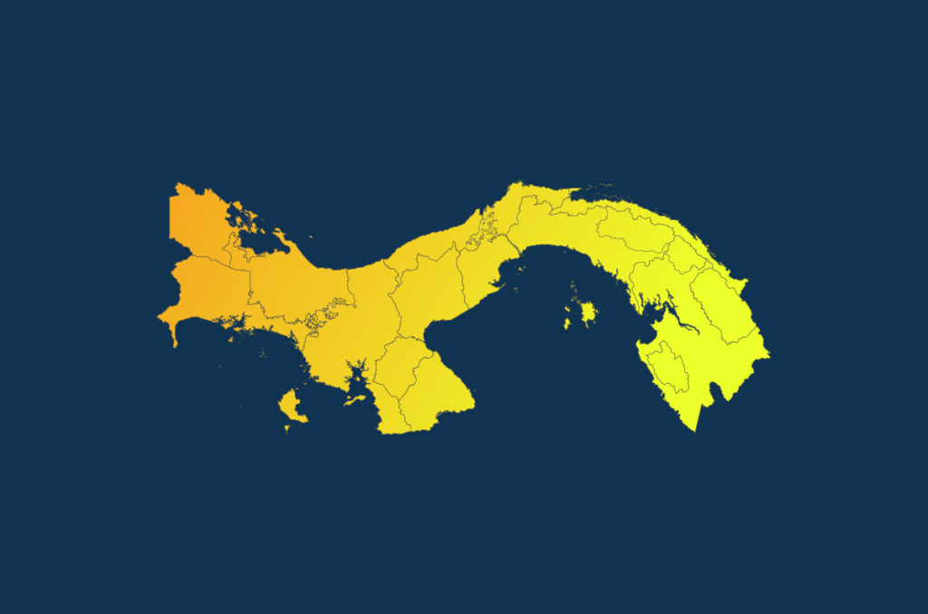 mapa de Panamá para dibujar
