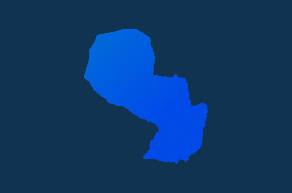 Mapa de Paraguay color degradado