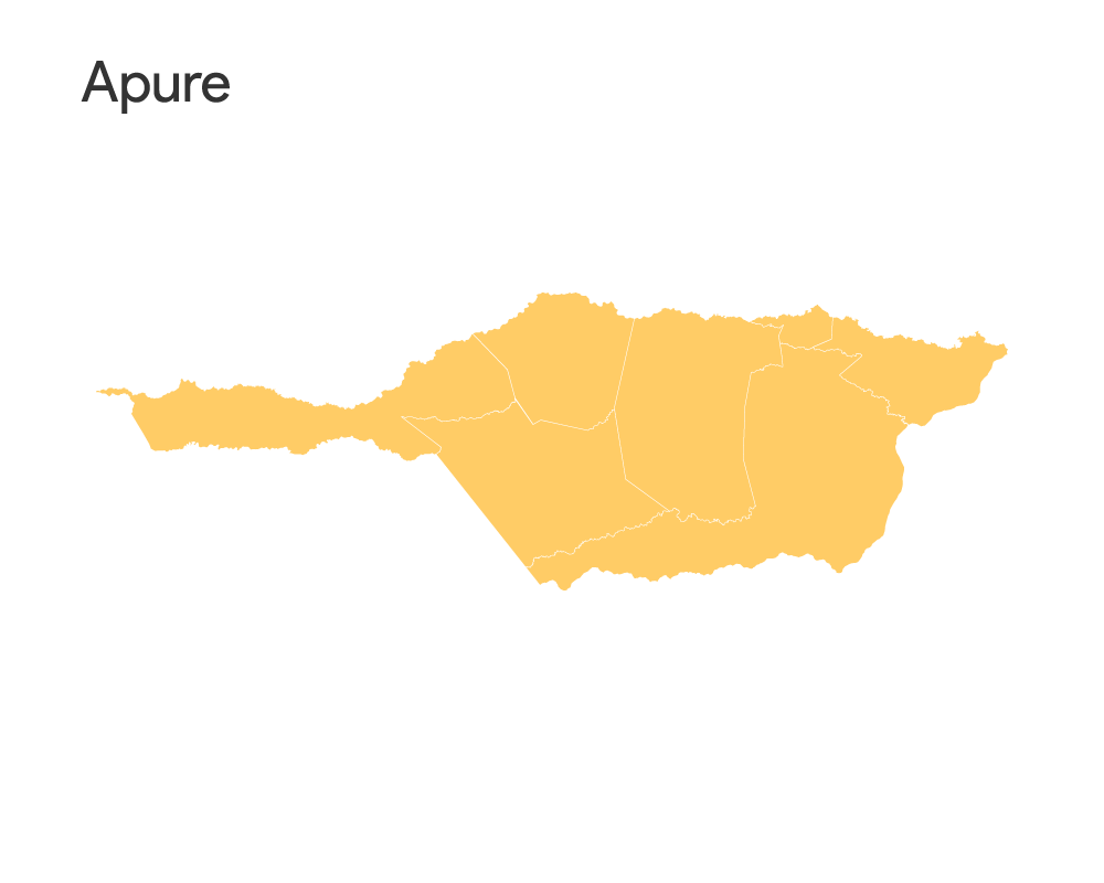 Apure Mapa Venezuela color amarillo