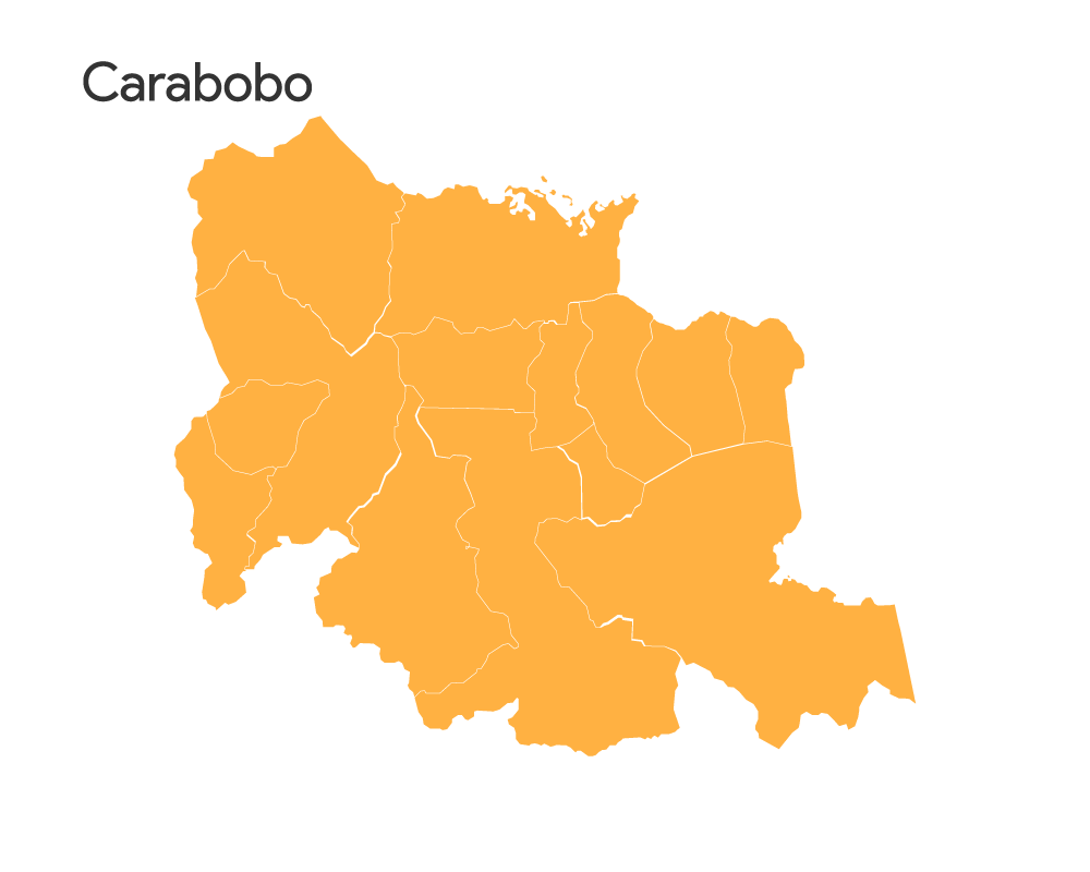 Carabobo mapa color naranja