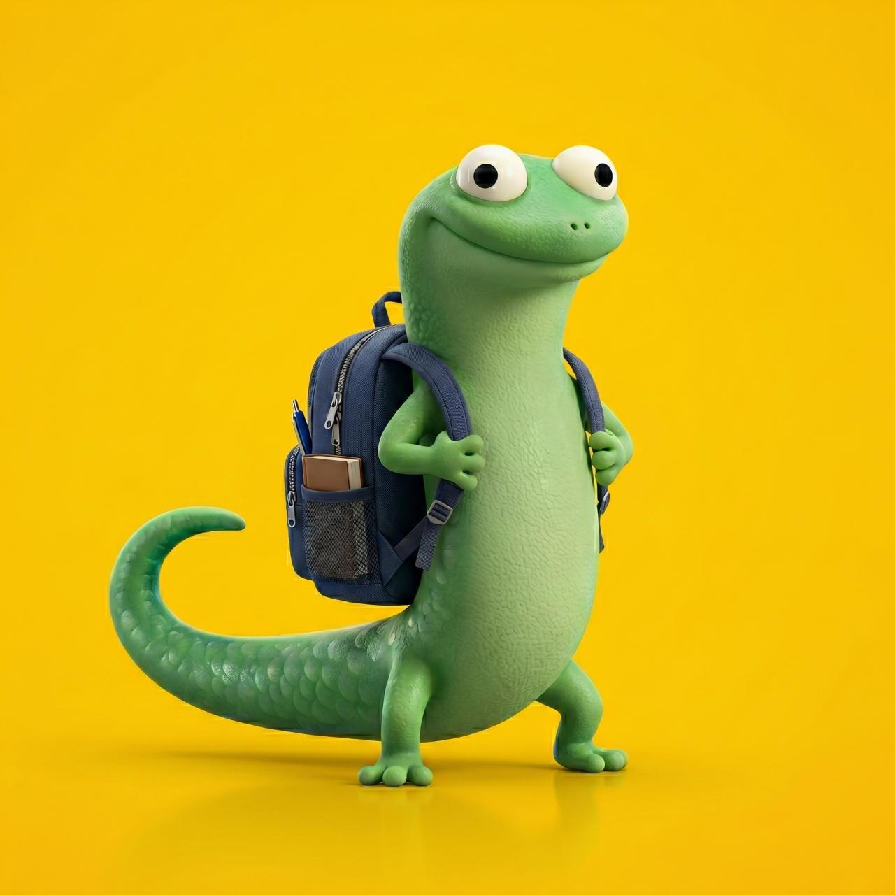 Tom la Lagartija con mochila